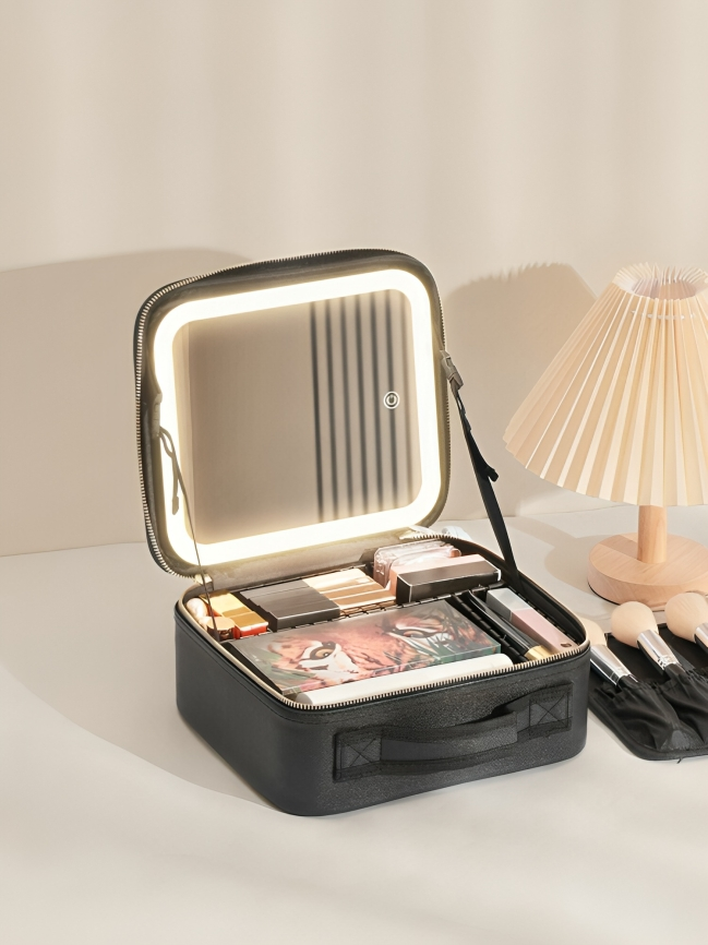 Organizador de maquillaje con espejo y luces LED
