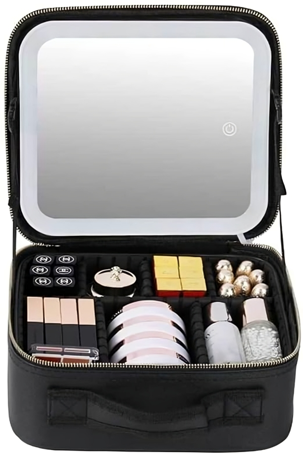 Organizador de maquillaje con espejo y luces LED